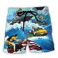 Jet Ski Funny Saved Me Quote Jet Ski Lover Beach Shorts For Outdoor Activities And Vacation Styling