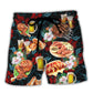 BBQ Food Pork Beach Shorts For Casual Day Trips And Weekend Casual Style