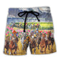 Horse Riding All I Care About Is My Horse Funny Beach Shorts For Beach Days And Casual Travel