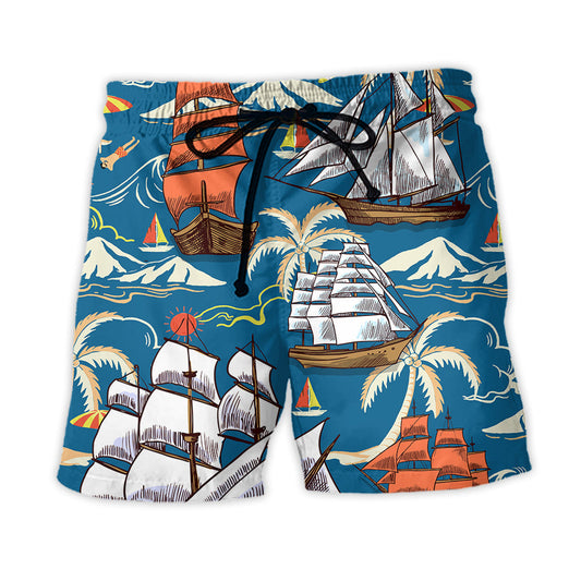 Sailing Beach Shorts For Tropical Holidays And Everyday Comfort