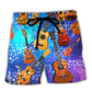 Guitar Beach Shorts For Holiday Cruises And Weekend Casual Style