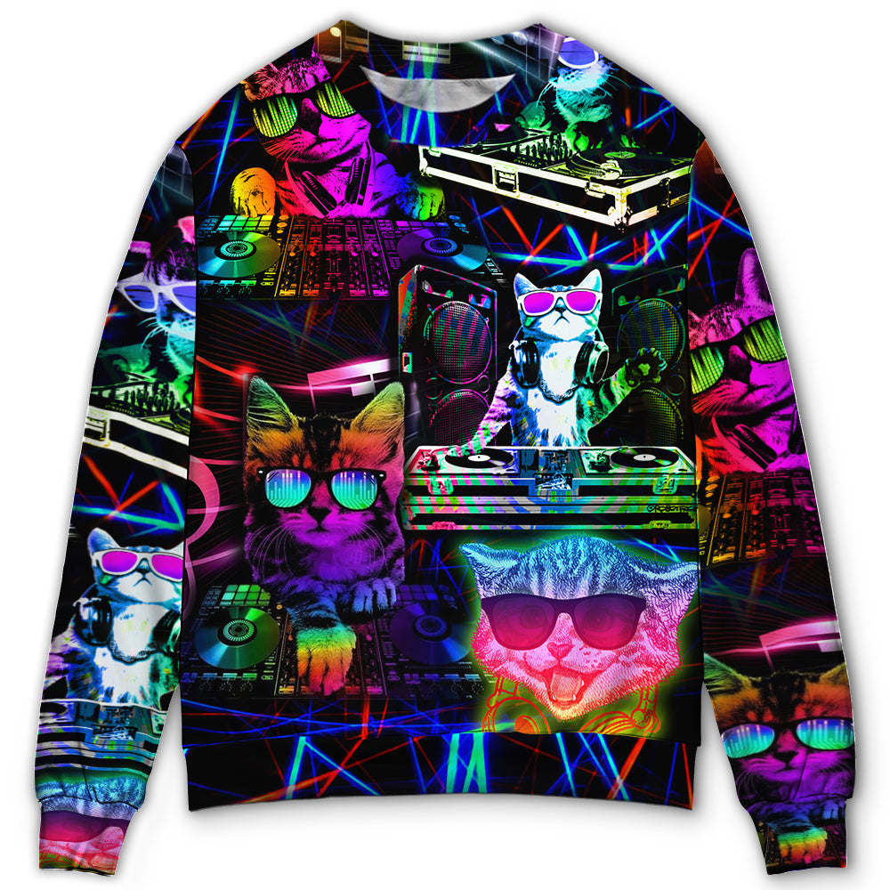 DJ Cat Sweater For Rehearsals Weekend Outings And Expressive Casual Styling