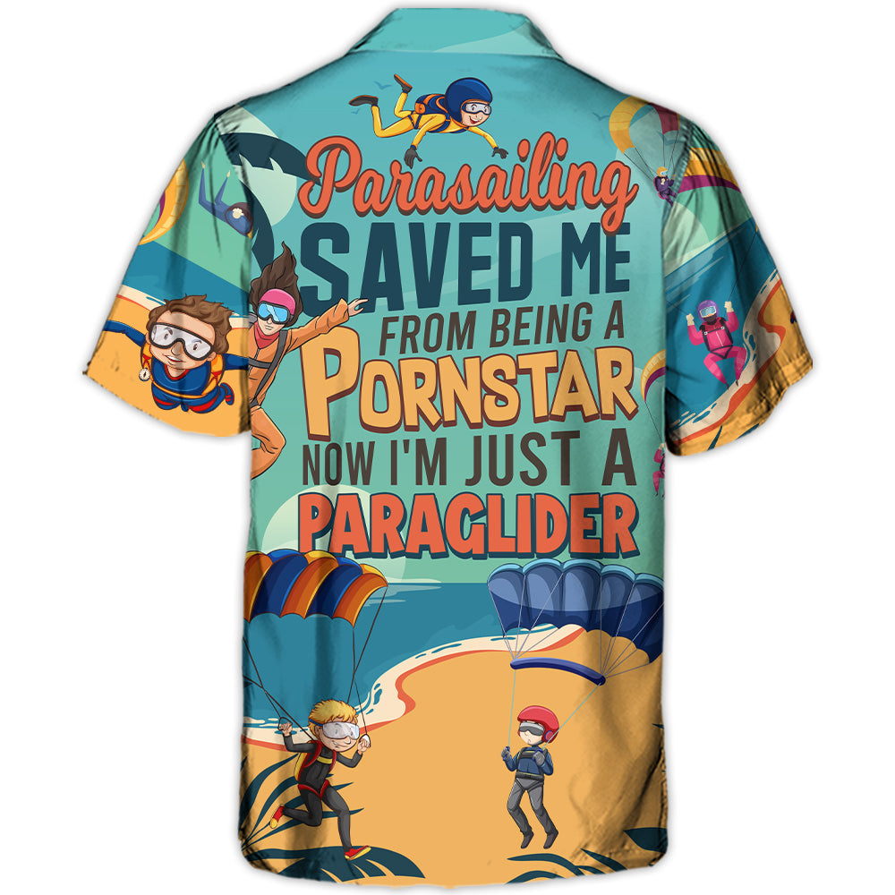 Funny Parasailing Sky Adventure Hawaiian Shirt For Coastal Adventures And Warm Weather Wear