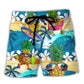 Surfing Funny Pineapple Surf Instead Of Walking Beach Shorts For Tropical Coastal Getaways