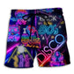 Disco Music Beach Shorts For Warm Weather Outings And Weekend Casual Style