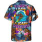 Funny Surfing Bigfoot Hawaiian Shirt Pattern Detail For Island Holidays