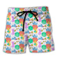 Fantasy Roleplaying Cat Dice Beach Shorts For Weekend Travel And Leisure And Relaxation