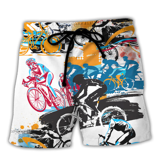Bike Rides Funny Saved Me Biker Life Quote Beach Shorts For Coastal Drives And Casual Style