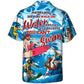 Surfing Water Vacation Sport Hawaiian Shirt Pattern Detail For Beach Days