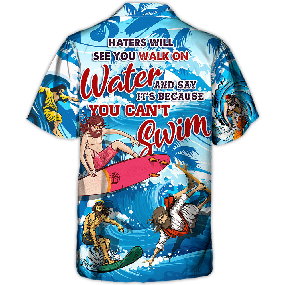 Surfing Water Vacation Sport Hawaiian Shirt Pattern Detail For Beach Days