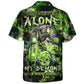 Gothic Dark Skull Hawaiian Shirt Fabric Pattern Detail For Tropical Vacations