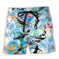 Waterskiing Saved Me Funny Retro Waterskier Beach Shorts For Summer Vacation And Coastal Travel