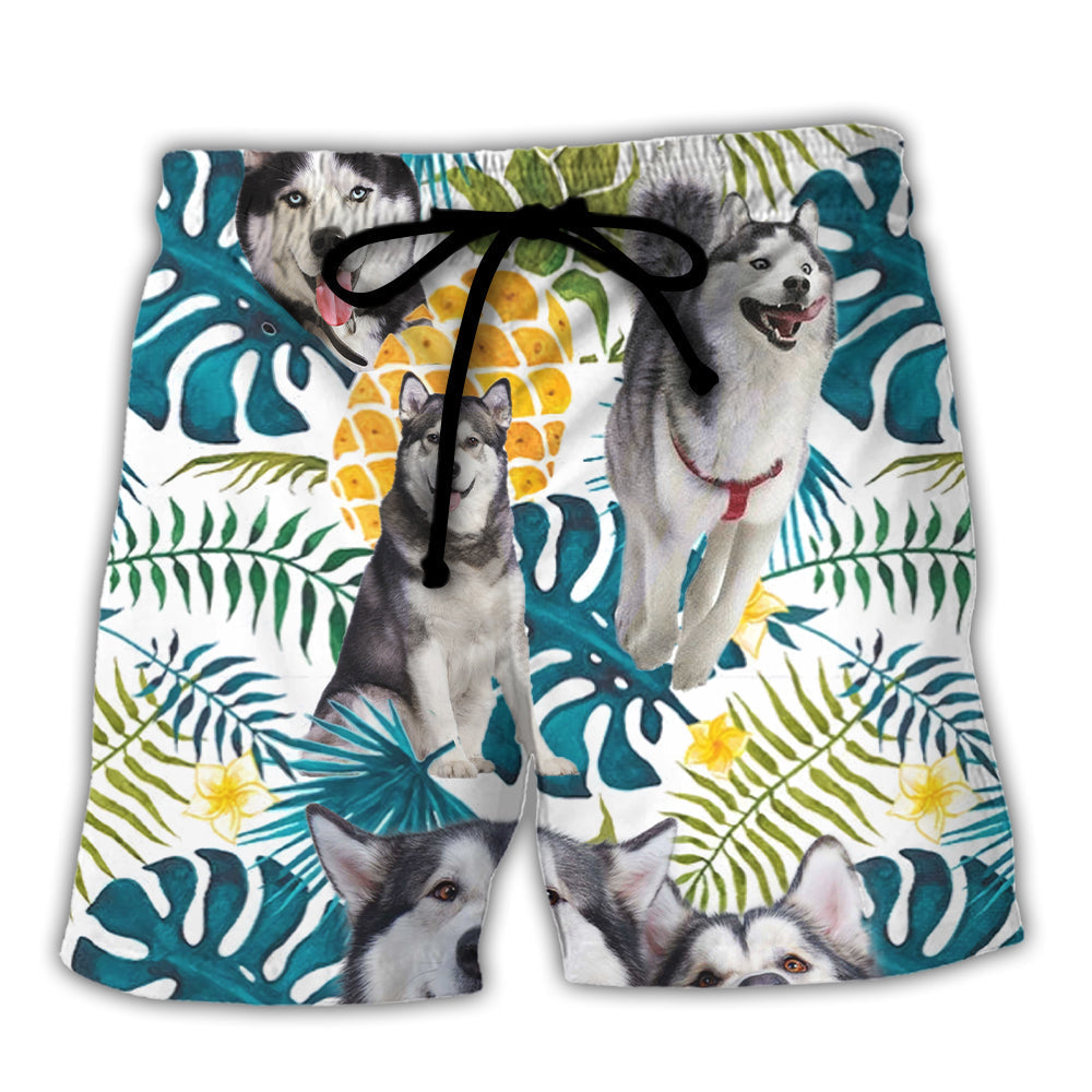 Tropical Leaf Husky Beach Shorts For Warm Weather Outings And Lightweight Summer Style