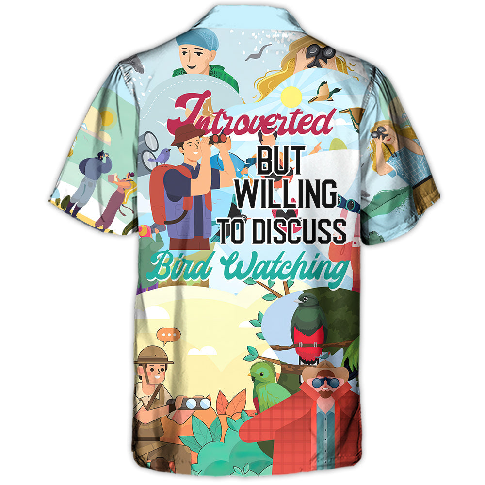 Bird Watching Introverted Willing Discuss Hawaiian Shirt Tropical Styling View For Vacation Style