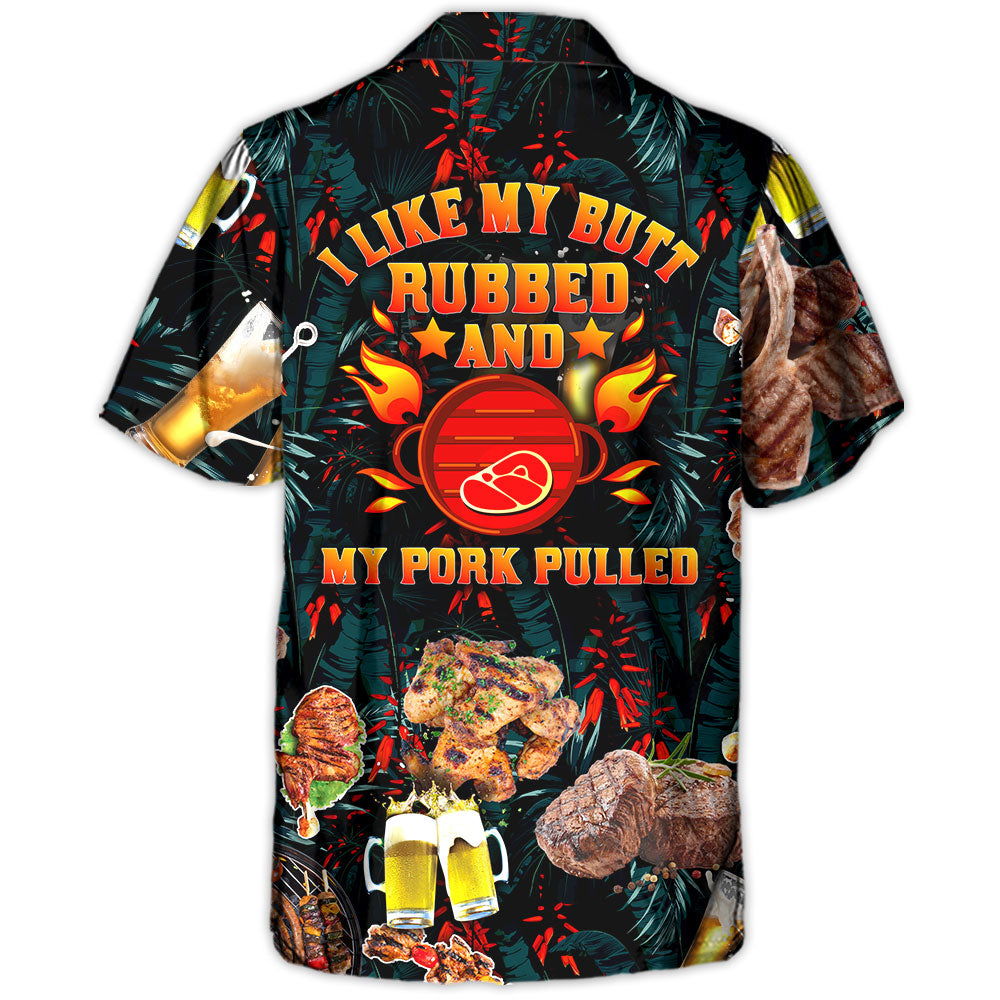 Funny Barbecue Food BBQ Grill Hawaiian Shirt Resort Outfit View For Casual Outings