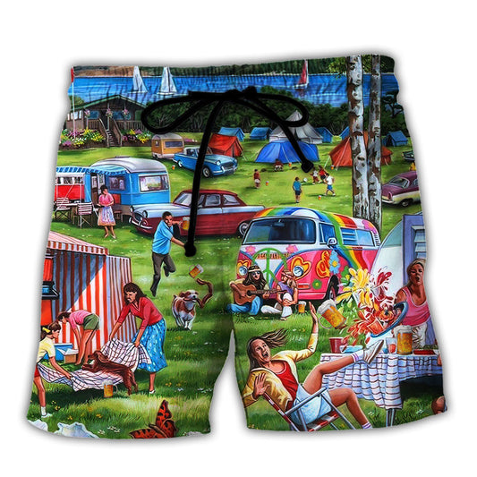 Light Camping Beer Beach Shorts For Casual Day Trips And Easy Warm Weather Wear