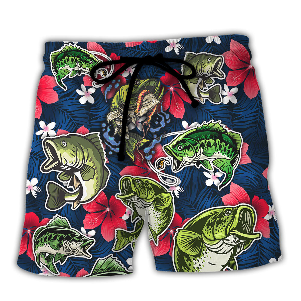 Fishing Bad Day Fishing Beats Good Day At Work Beach Shorts For Sports Fan Vacation Wear