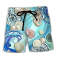 Coastal Seashell Beach Shorts For Beach Days And Travel Ready Comfort