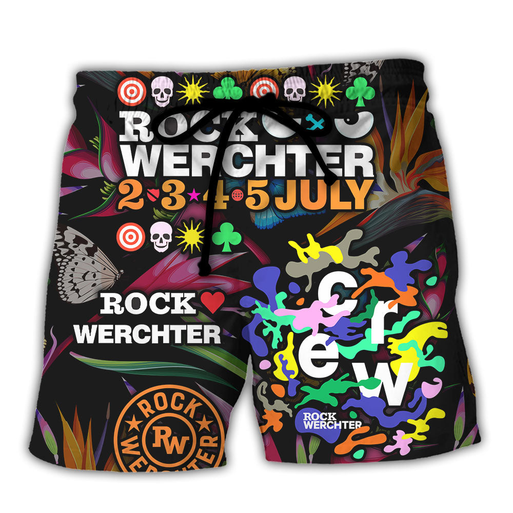 Tropical Rock Music Beach Shorts For Weekend Travel And Thoughtful Gift Giving