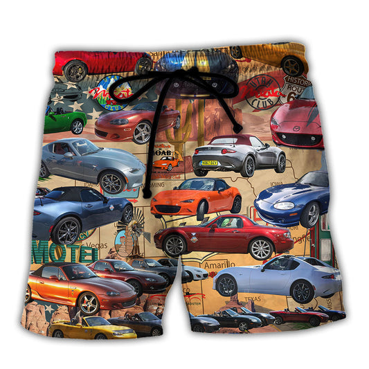 Car Lover Utah Route Scenic Drive Beach Shorts For Racing Fans And Beach Days