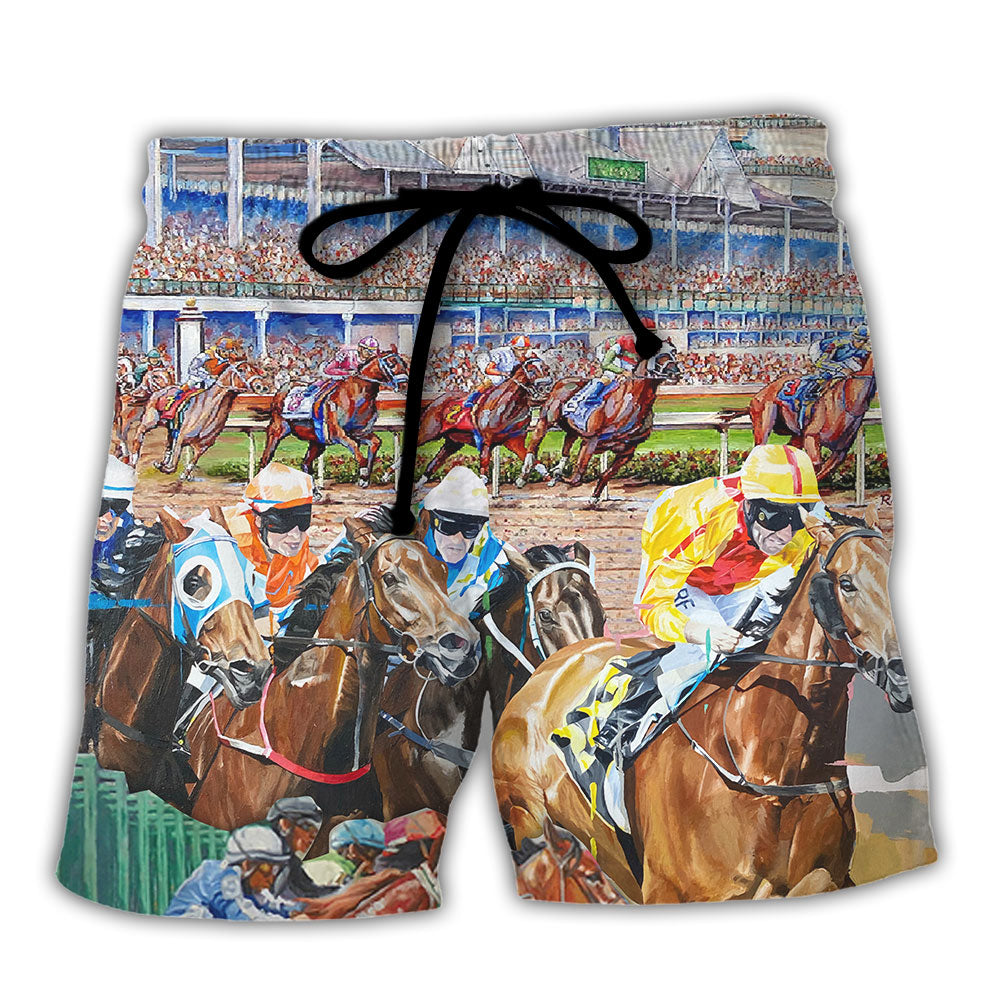 Horse Riding Horse Because People Annoy Me Beach Shorts For Beach Days And Casual Travel
