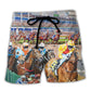 Horseback Riding Horse Beach Shorts For Poolside Relaxation And Weekend Casual Style