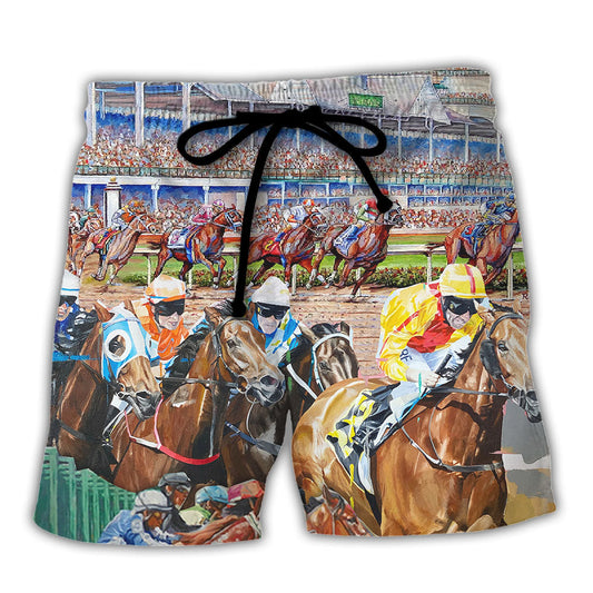 Horseback Riding Horse Beach Shorts For Poolside Relaxation And Weekend Casual Style
