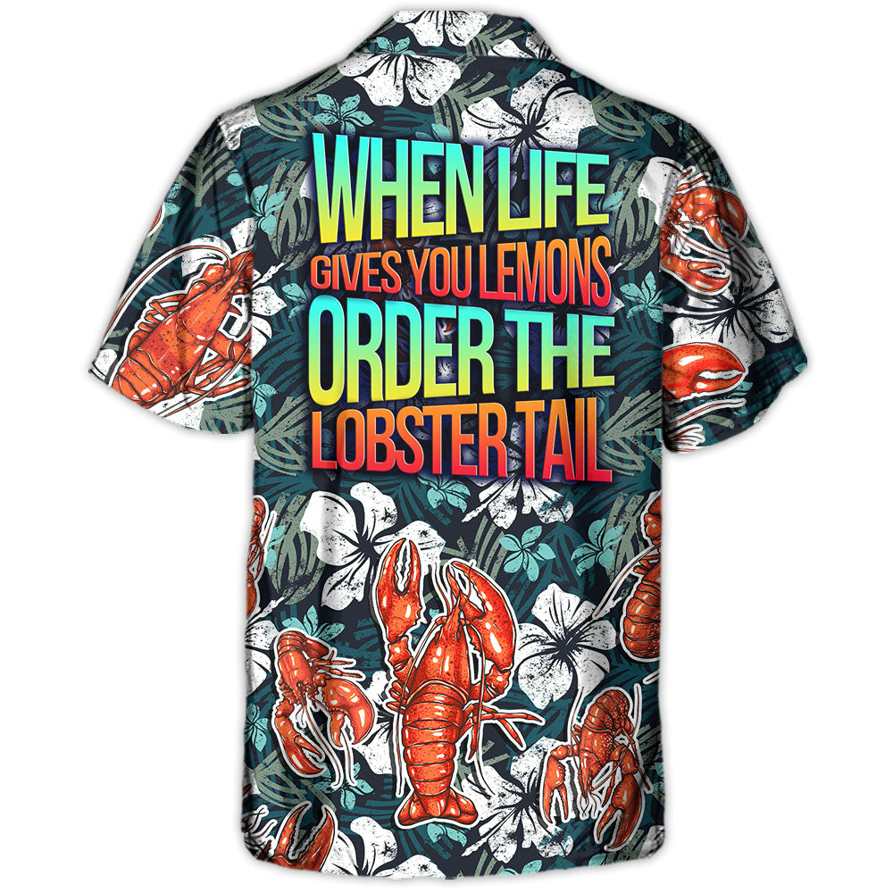 Tropical Lobster Hawaiian Shirt Print Closeup For Vacation Style