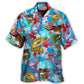 Tropical Fishing Adventure Graphic Hawaiian Shirt Resort Outfit View For Warm Weather Events