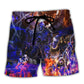 Skull Hell And Devil Inspired With Bold Attitude Beach Shorts For Striking Resort Looks