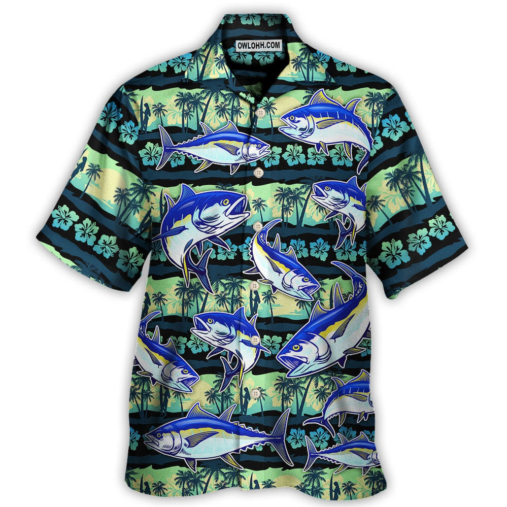Fishing Vacation Sport Hawaiian Shirt Pattern Detail For Island Holidays