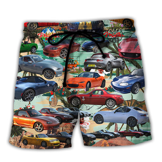 Car Summer Tropical Island Beach Shorts For Outdoor Adventures And Comfort