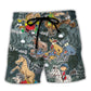 Horse Racing Beach Shorts For Summer Vacations And Laid Back Styling