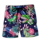 Tropical Golf Dinosaur Beach Shorts For Beach Days And Laid Back Styling