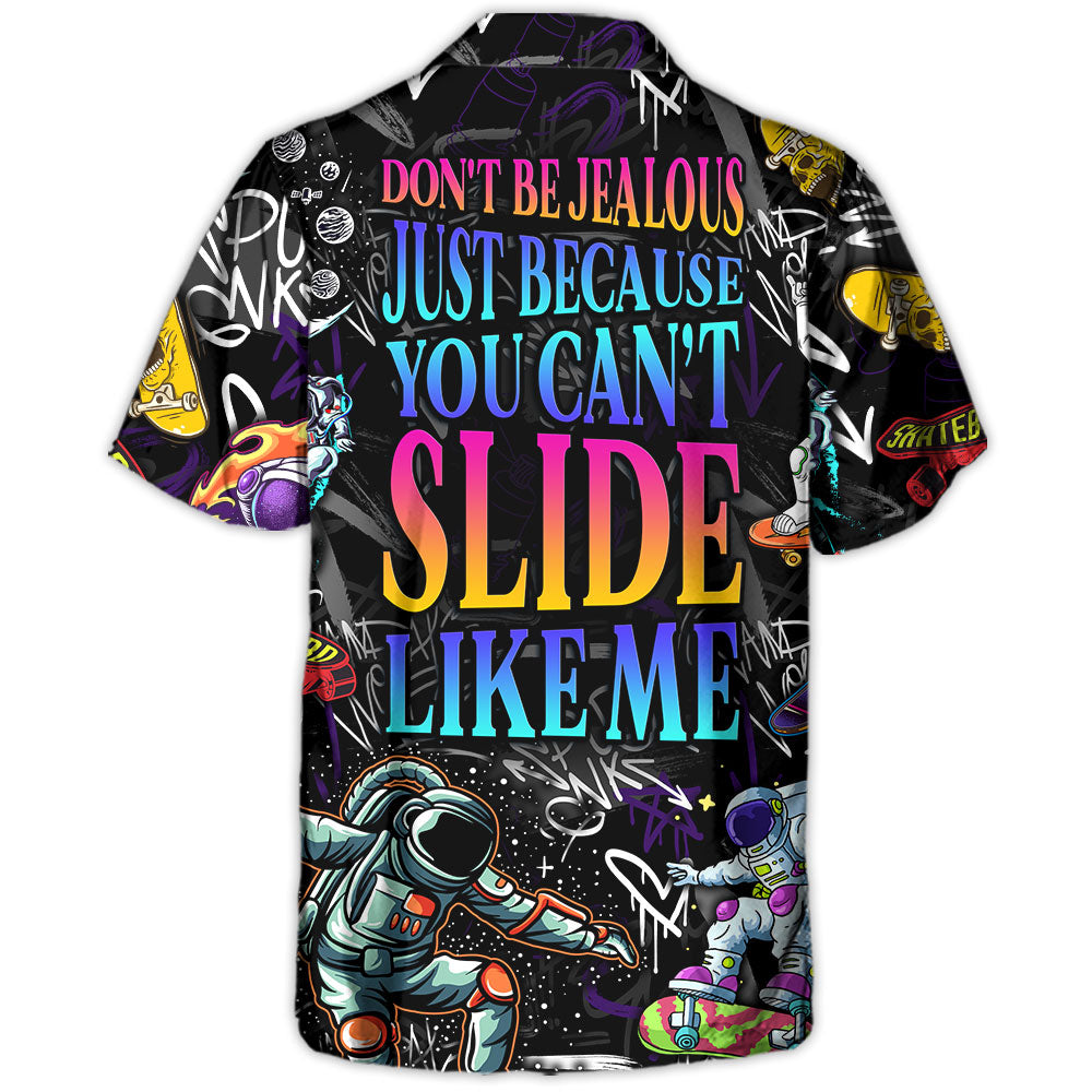 Skateboarding Outdoor Passion Hawaiian Shirt Button Front Artwork For Weekend Trips
