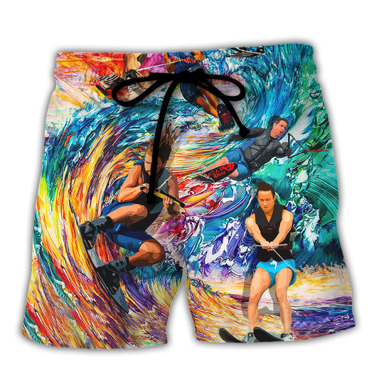 Water Skiing Beach Shorts For Poolside Relaxation And Versatile Outdoor Wear