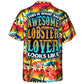 Tropical Lobster Hawaiian Shirt Creative Print View For Summer Travel