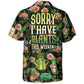 Vintage Gardening Plants Hawaiian Shirt Pattern Detail For Weekend Trips