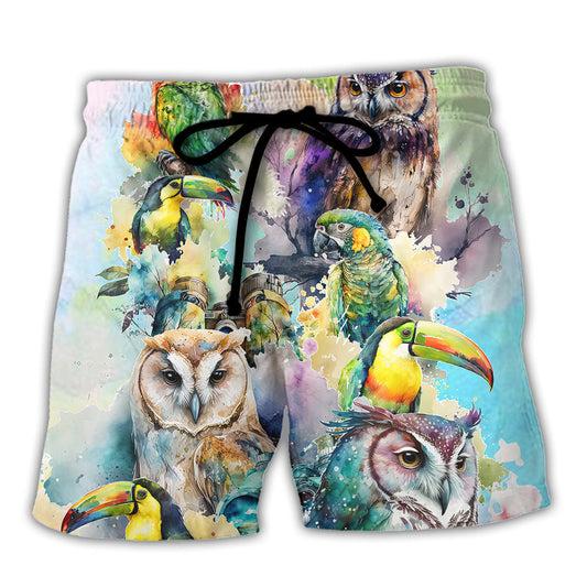 Bird Watching Funny Back Off Bird Watching Beach Shorts For Summer Vacation And Coastal Travel