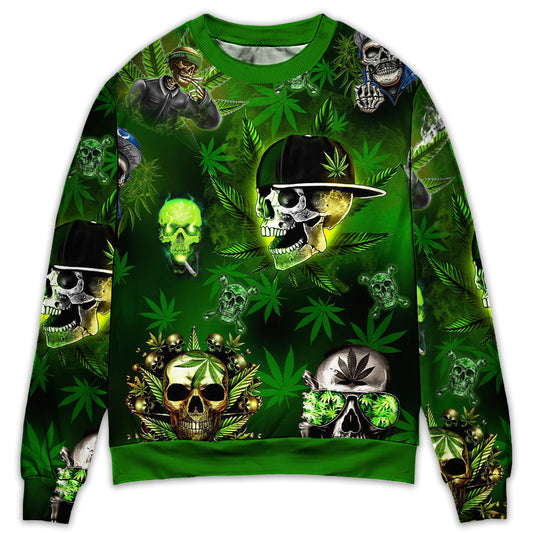 Skull Bold Attitude Sweater For Halloween Events Weekend Outings And Creative Gift Giving