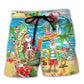 Summer Santa Surfing Christmas In July Beach Shorts For Seasonal Summer Travel