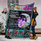 Butterfly To My Daughter Love Mom Moon Flannel Blanket For Cozy Bedroom Sofa Decor