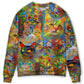 Colorful Cat Sweater For Casual Styling Weekend Outings And Creative Gift Giving