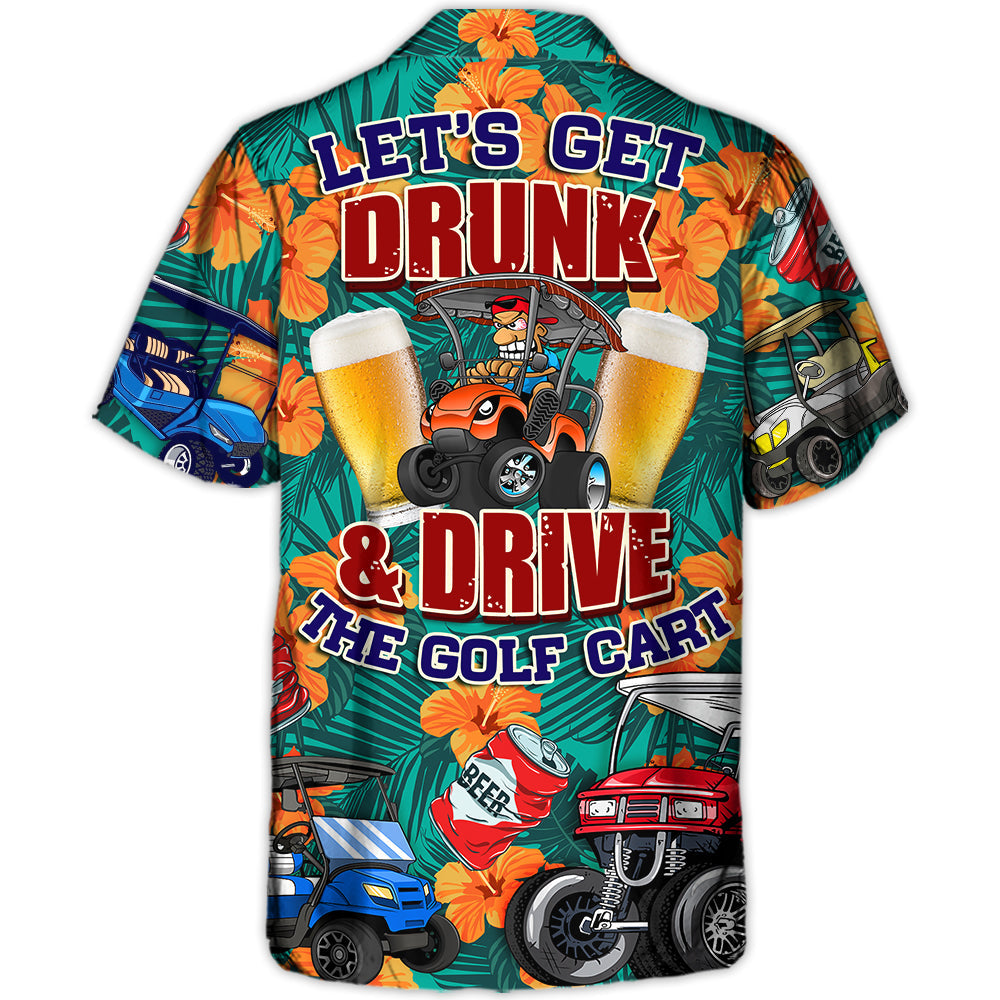 Funny Golf Weekend Humor Hawaiian Shirt Button Front Artwork For Casual Outings