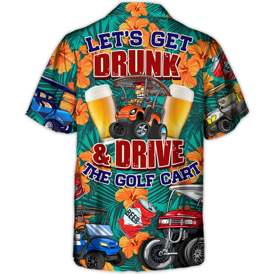 Funny Golf Weekend Humor Hawaiian Shirt Button Front Artwork For Casual Outings