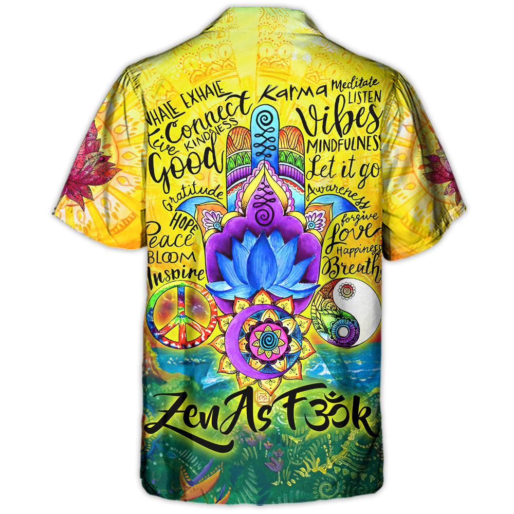 Yoga Connect Kindness Gratitude Hope Peace Hawaiian Shirt Print Closeup For Island Holidays