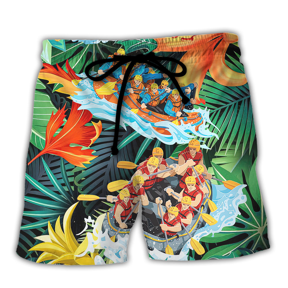 Tropical Rafting Beach Shorts For Oceanfront Escapes And Leisure And Relaxation