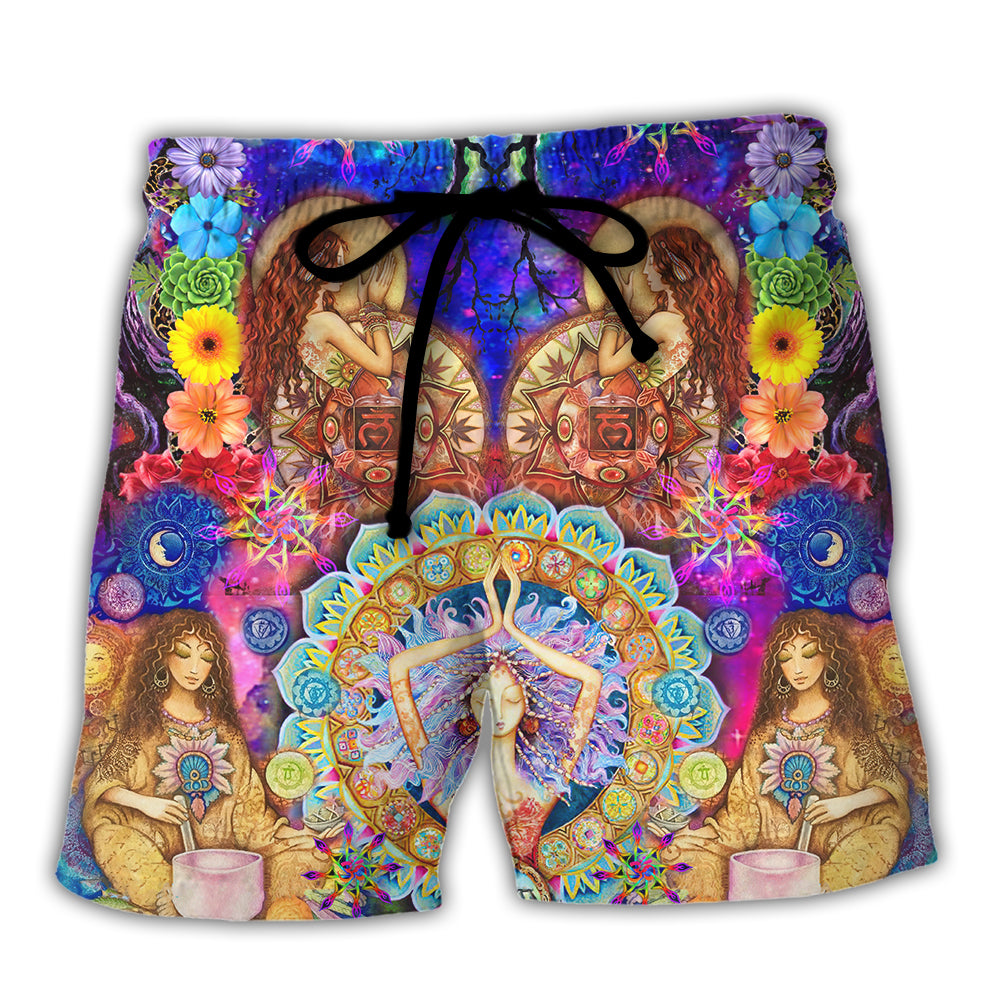Peace Light Yoga Beach Shorts For Beach Days And Weekend Casual Style