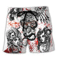 Skull Dark Guardian With Powerful Attitude Beach Shorts For Striking Resort Looks