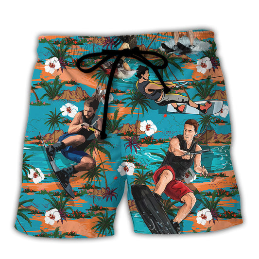 Waterskiing Cool Ski Dad Vintage Watersport Beach Shorts For Beach Days And Casual Outdoor Wear